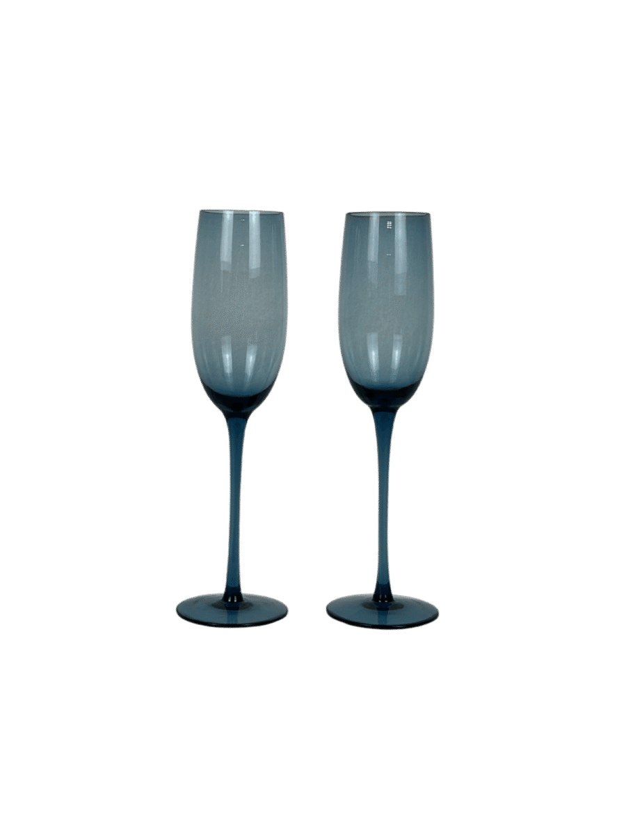 Blue Millenium Flutes Set of 2