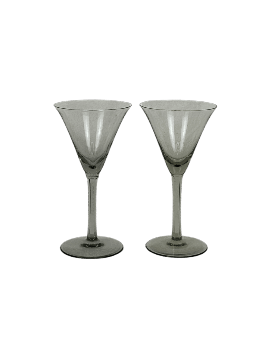 Mid Century Martini Glass Set of 2
