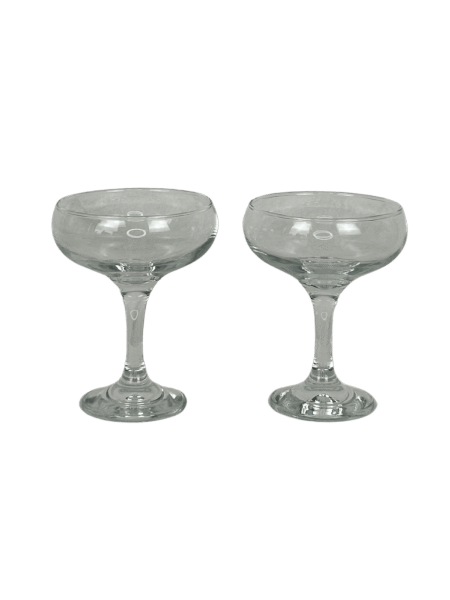 Vintage Set of 2 Champagne Coupes