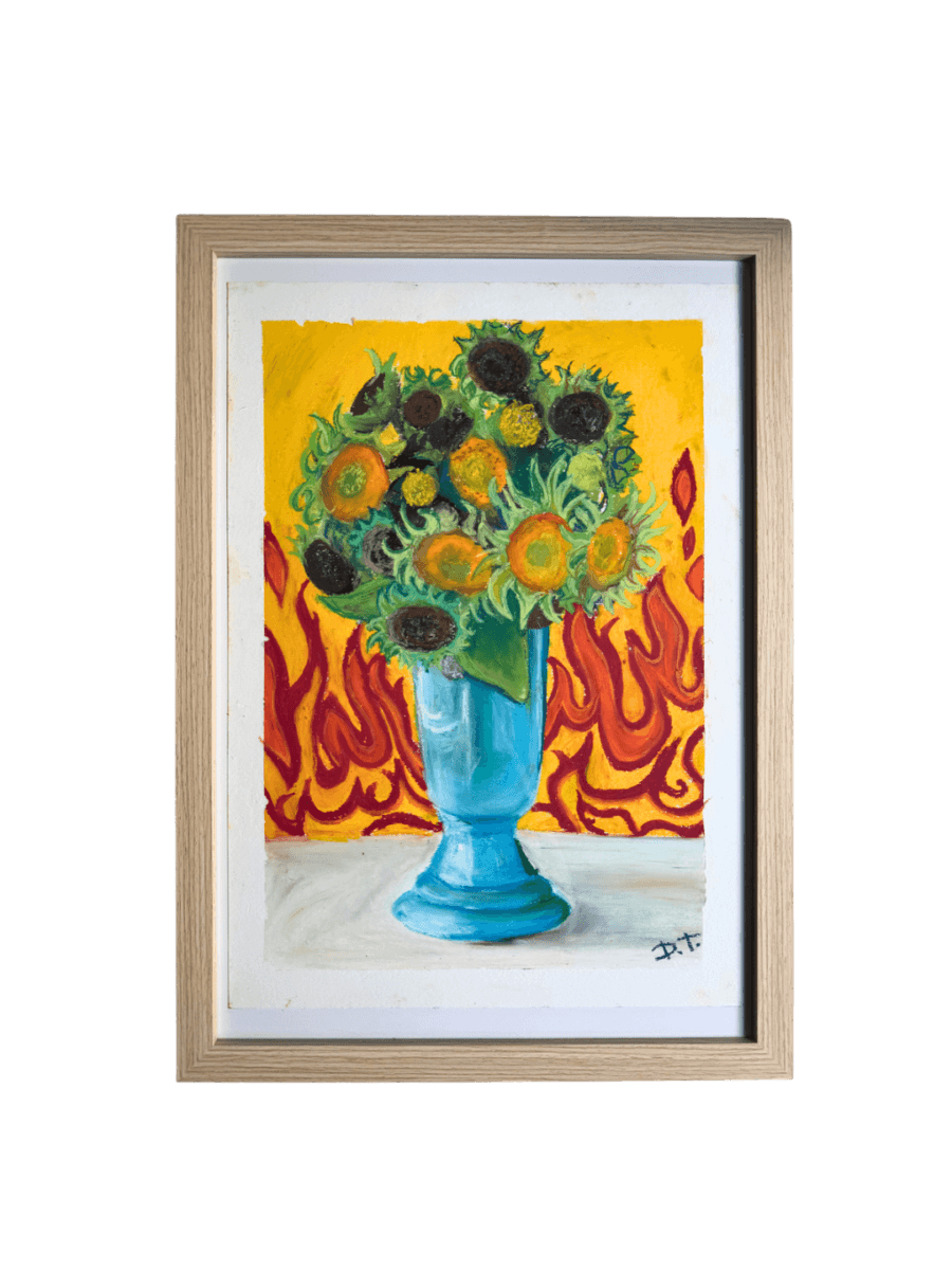 “Sun” Oil Pastels Painting