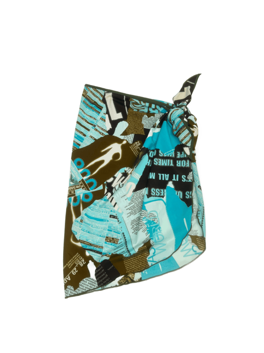 Newspaper Print Lycra Sarong