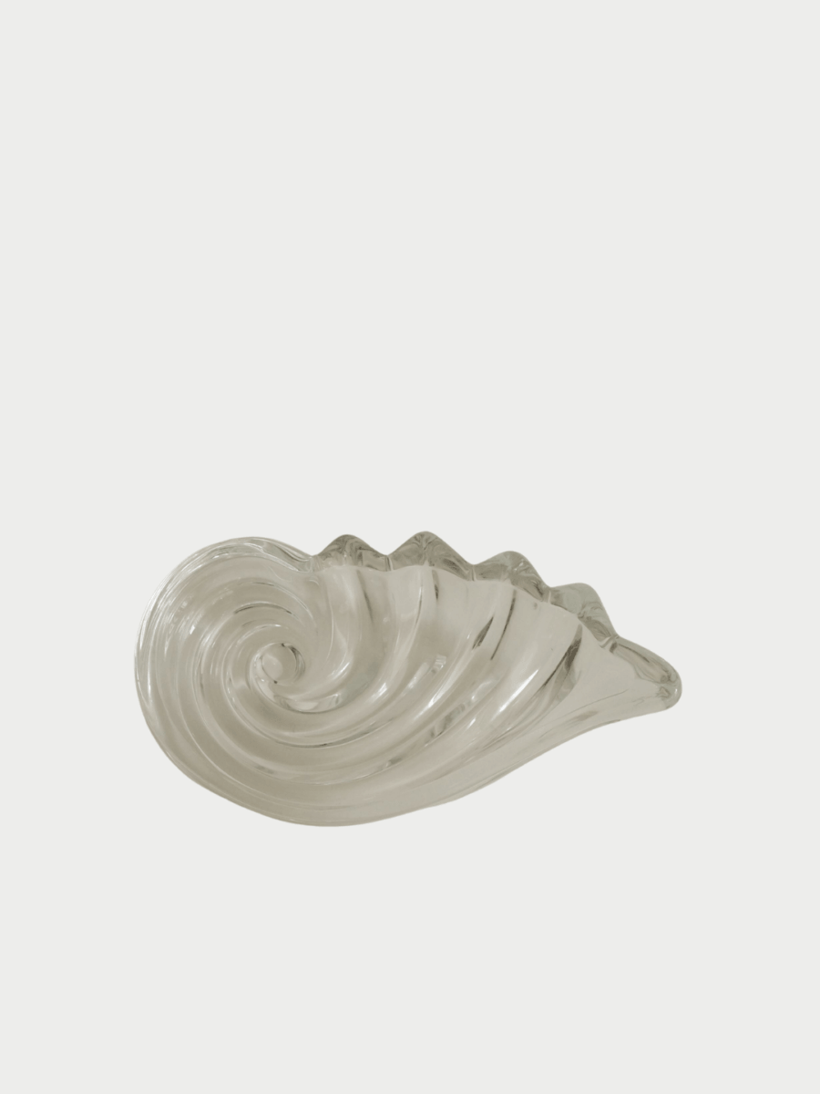Vintage Crystal Nautilus Shell Dish