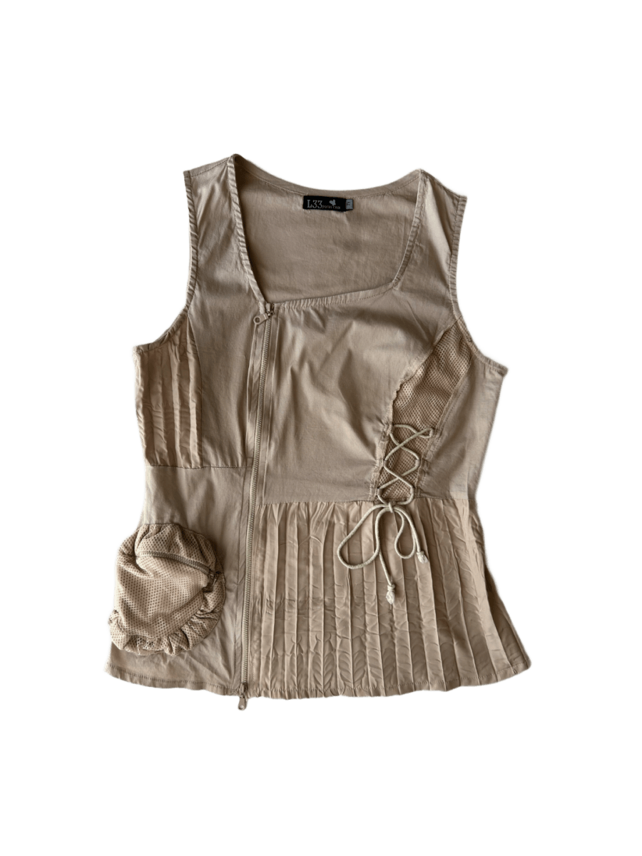 Blouse with Asymmetrical Zipper