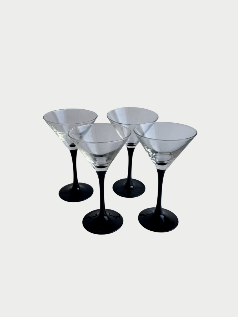 Set of 4 Vintage Martini Glasses