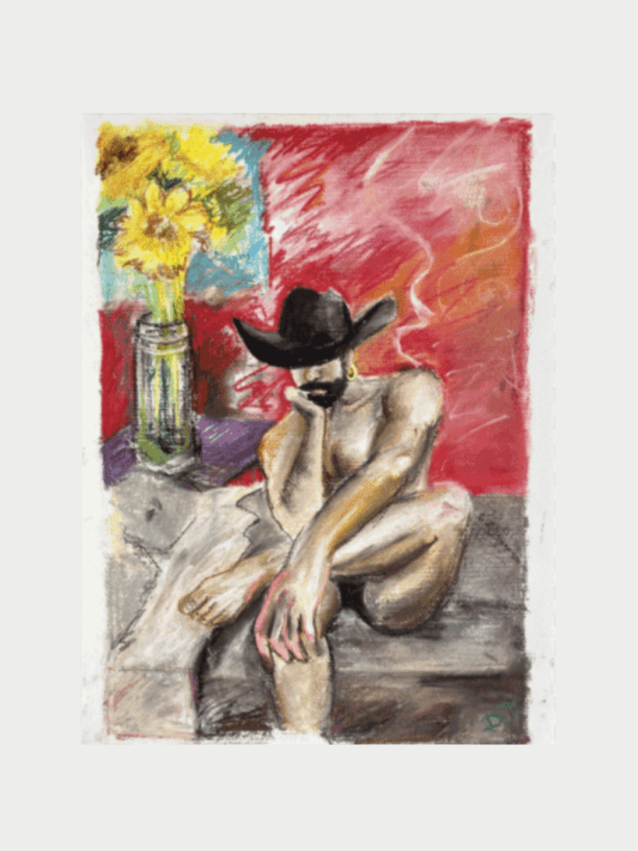 “Red” Soft Pastels Painting