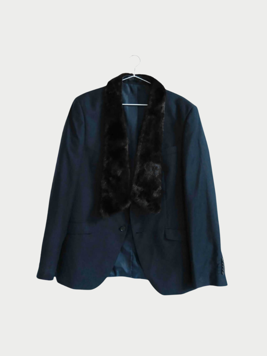 Blazer with Fur Details