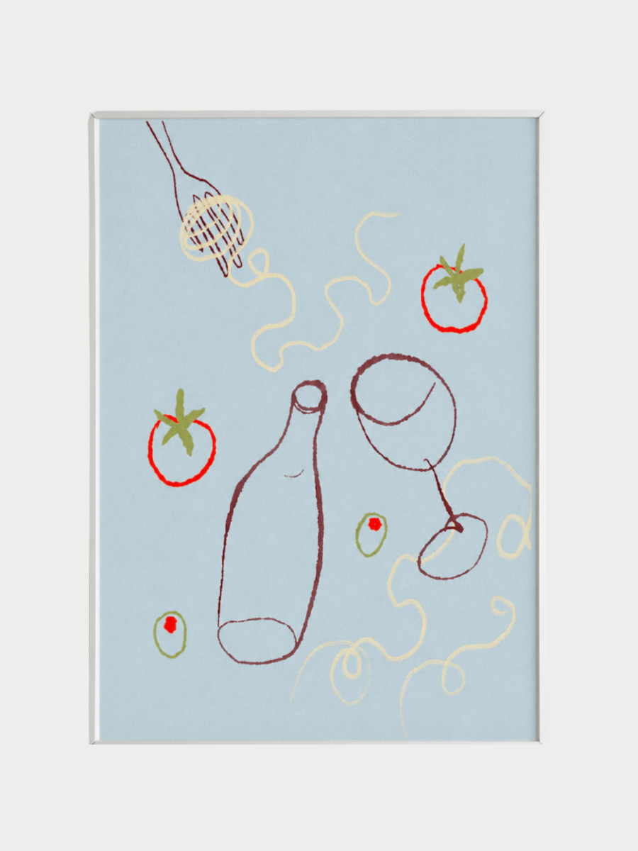 Buon Cibo, Buon Vino - Art Print