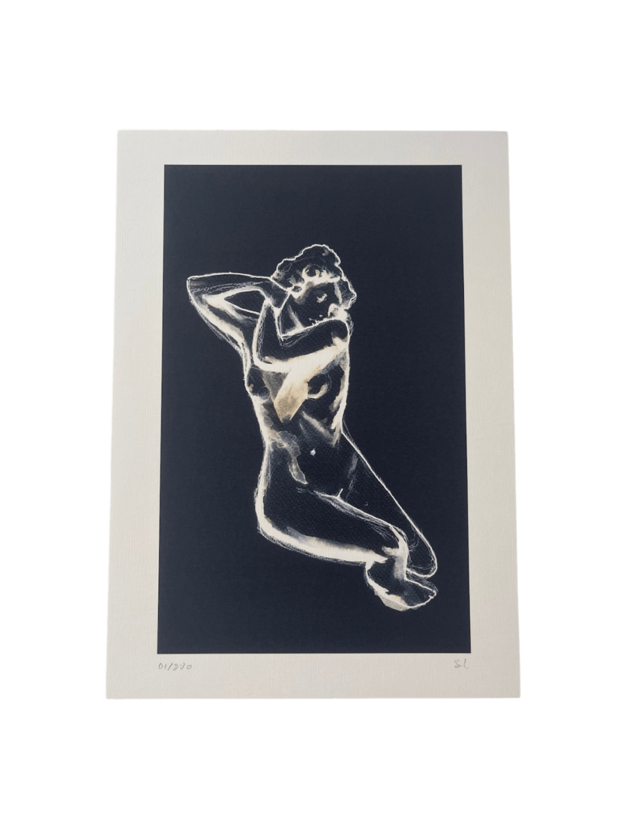 Woman Stretching (But Make It Negative)