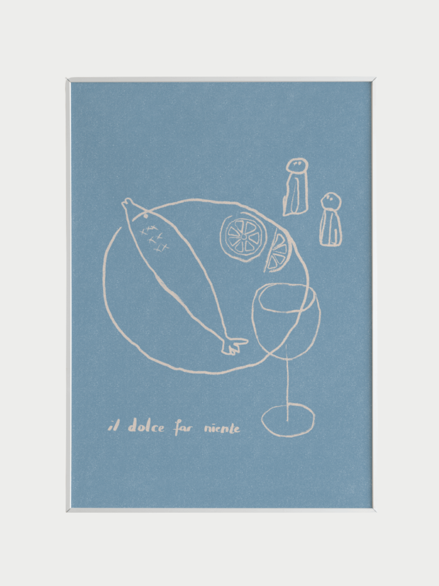 Il Dolce Far Niente, Azzuro - Art Print