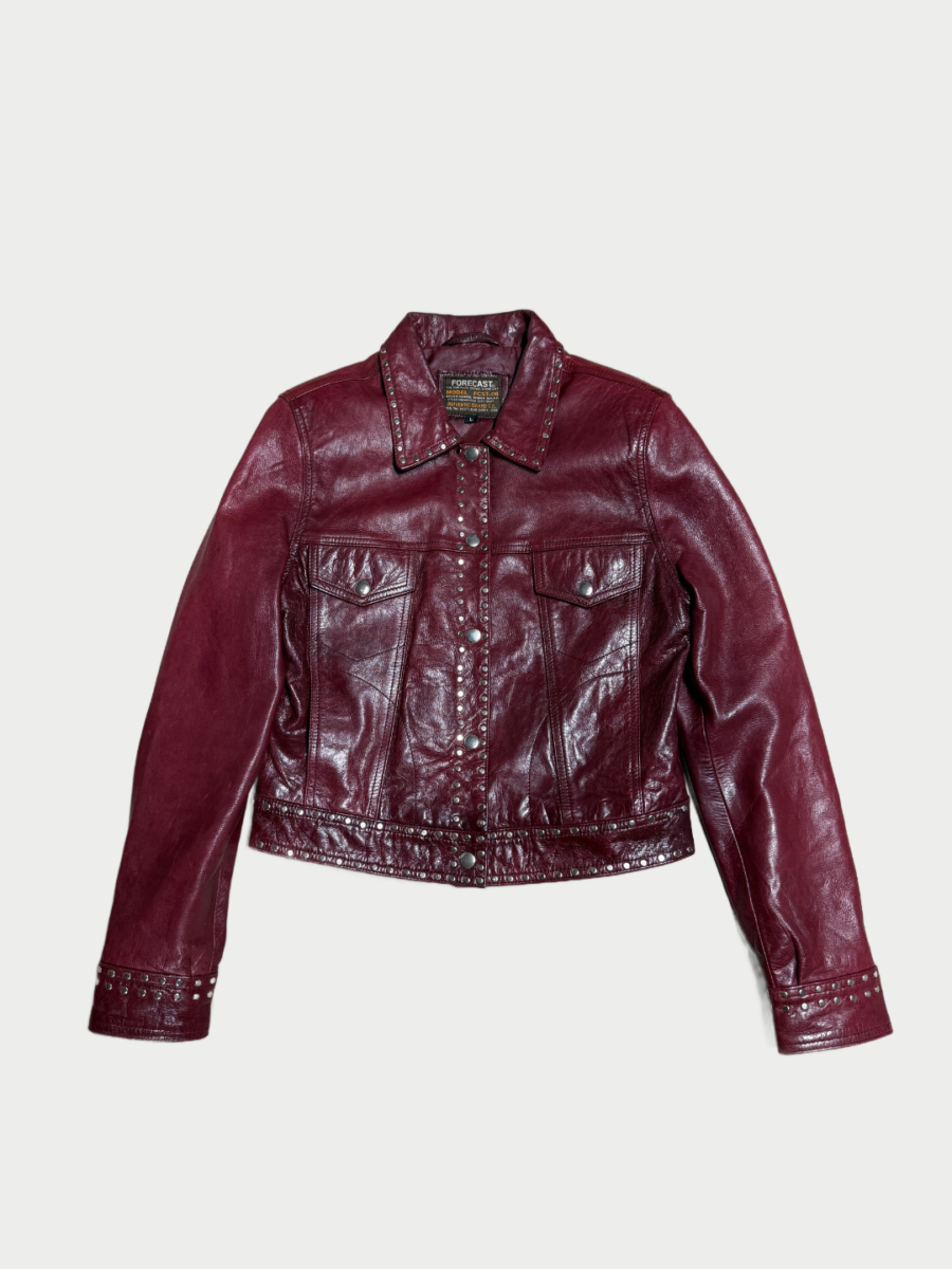 Vintage Real Leather Studded Jacket