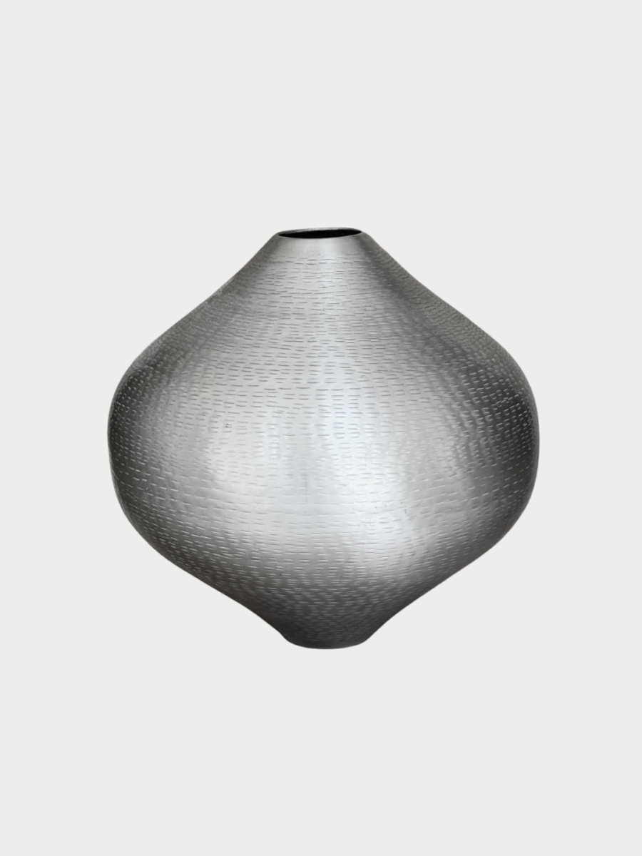Vintage Sculptural Metal Vase