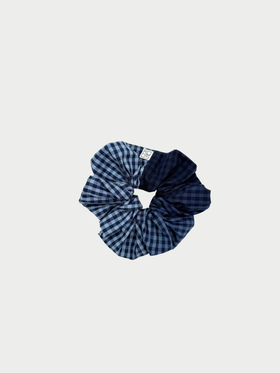 Scrunchie - Blue Checkered