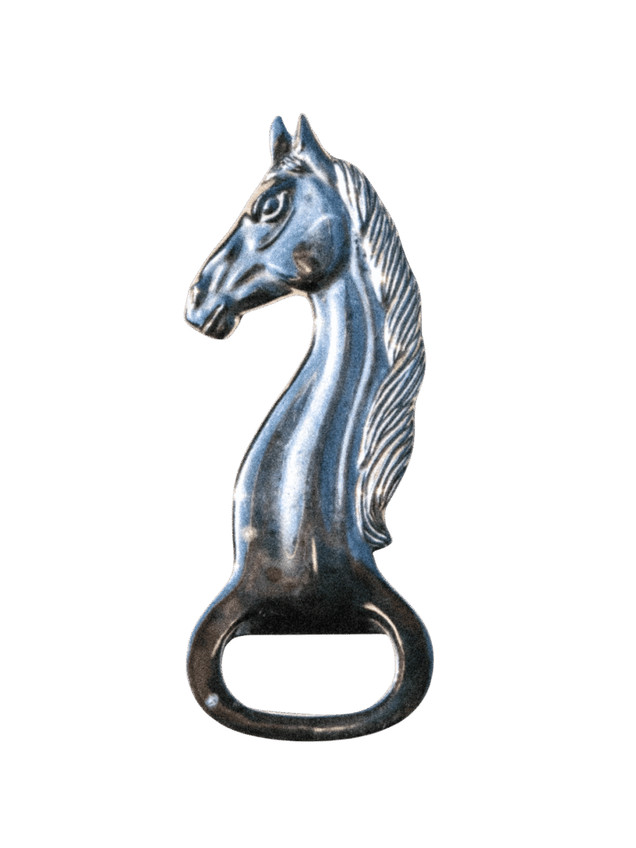 1980s Chrome Horse Bottle Opener