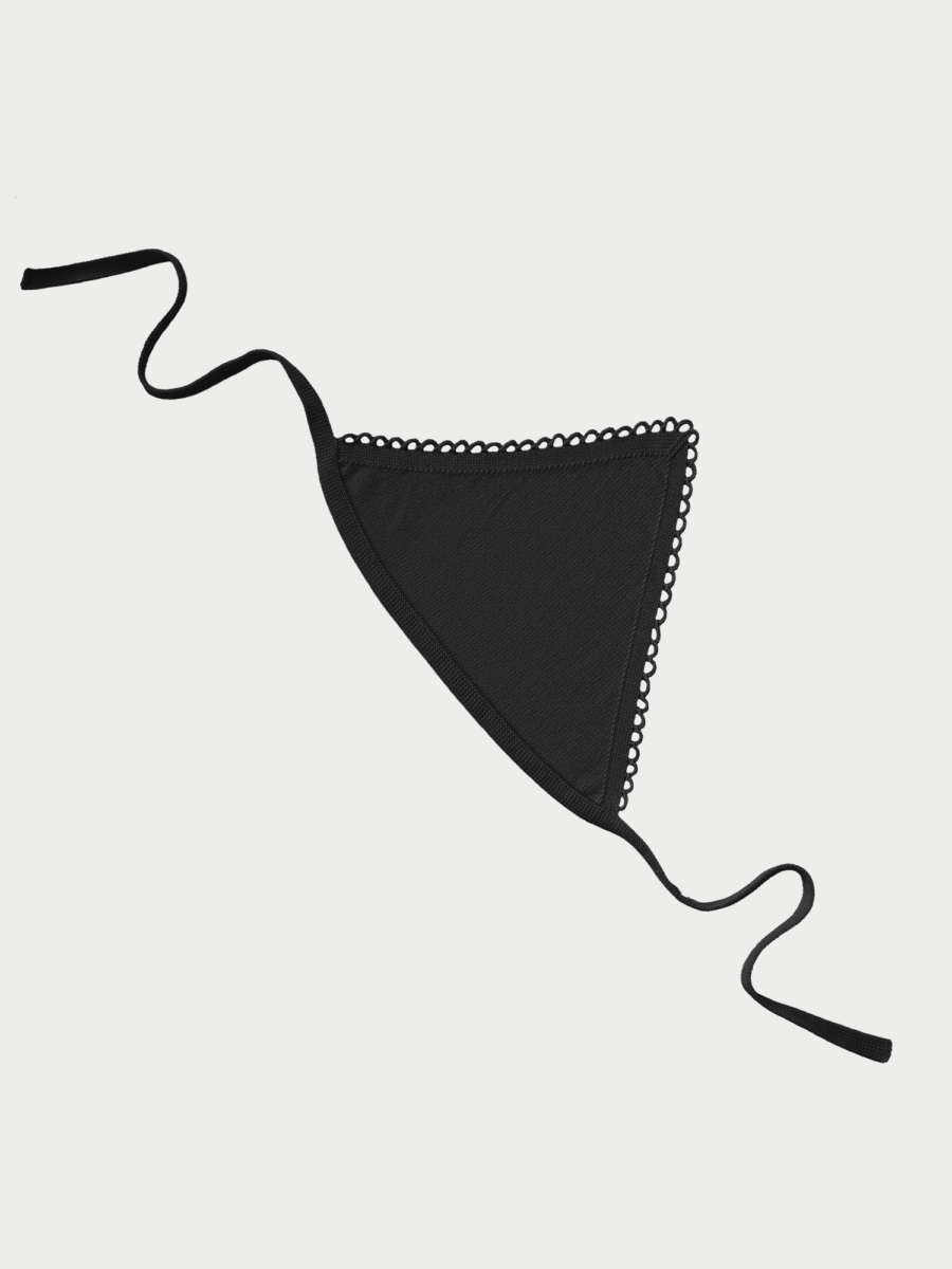 Triangle Head Scarf - Scallops