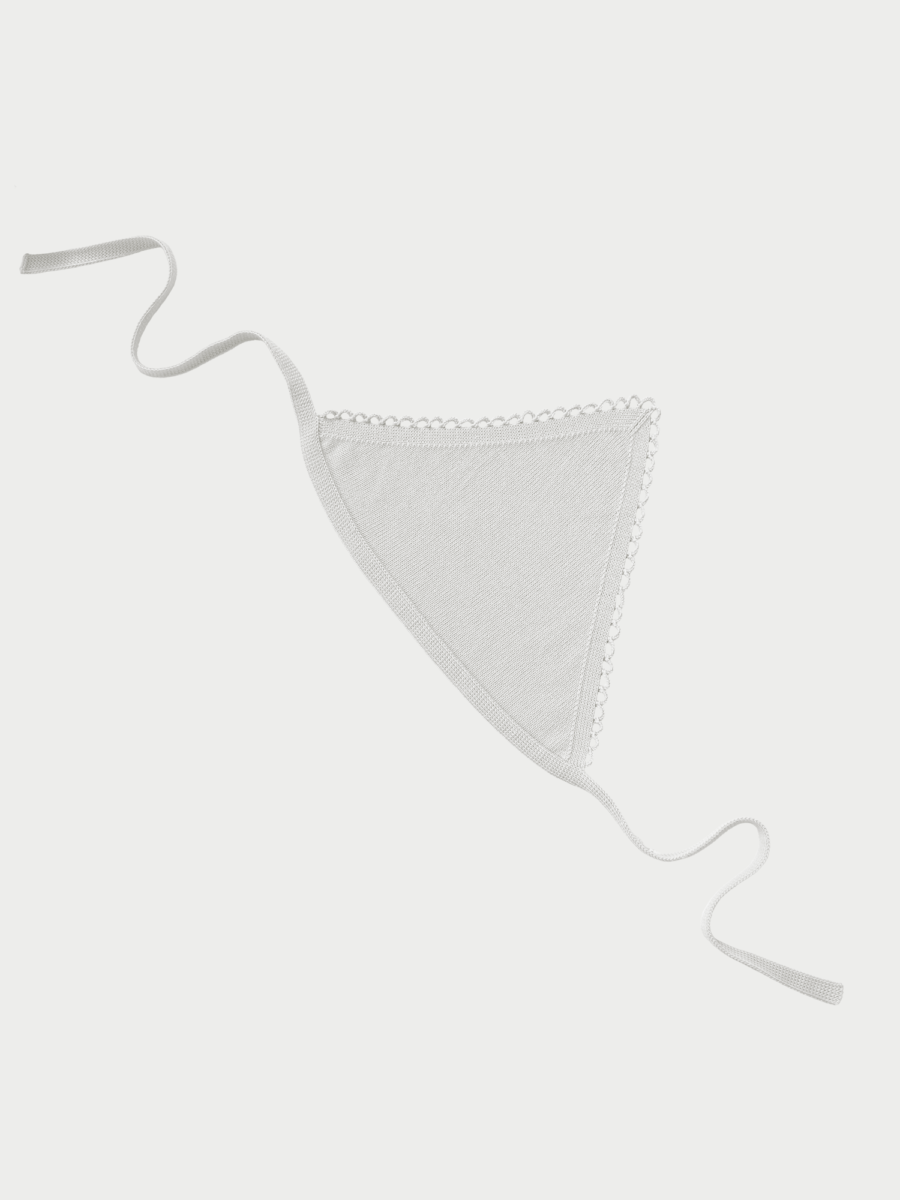 Triangle Head Scarf - Scallops