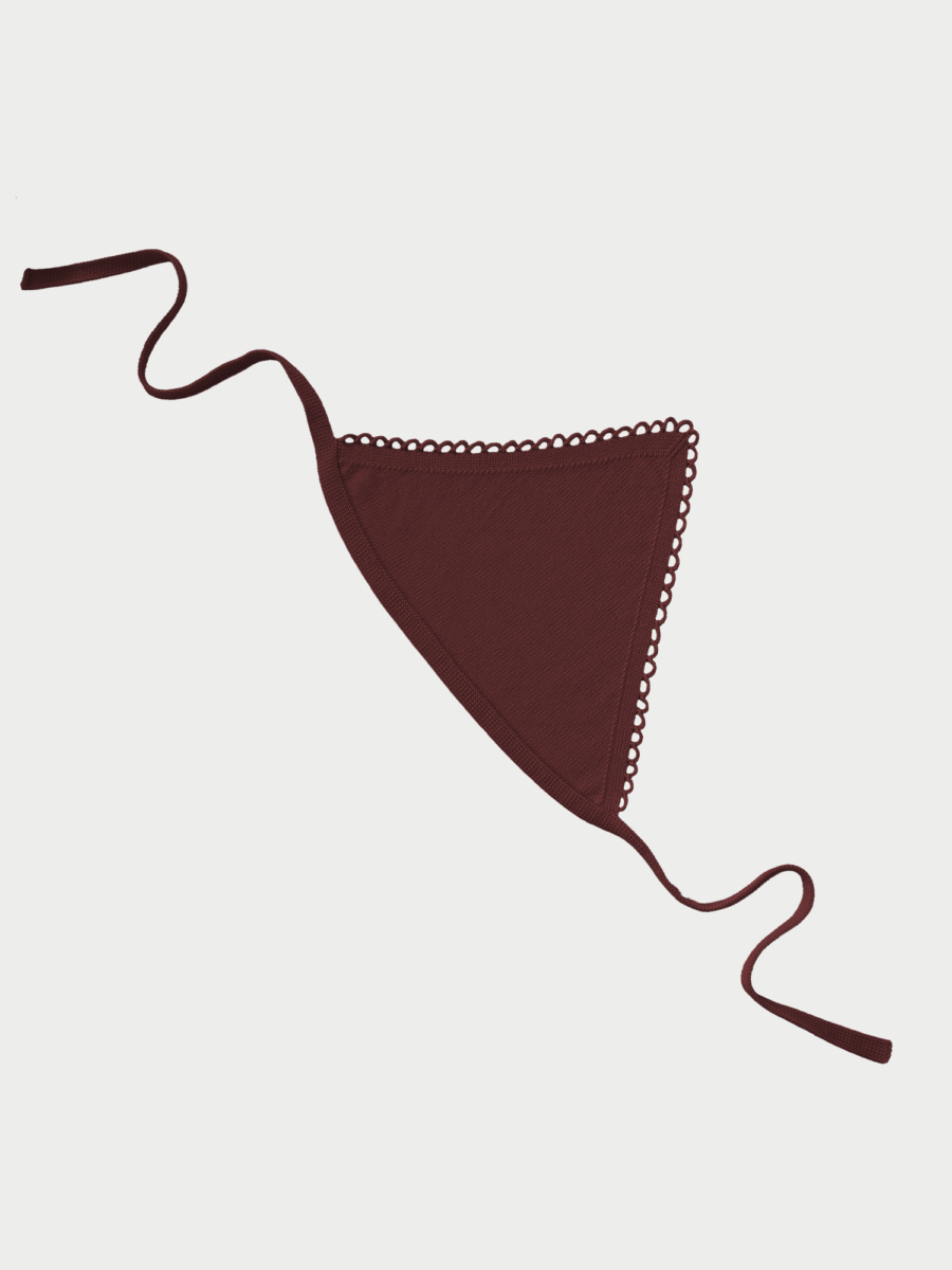 Triangle Head Scarf - Scallops
