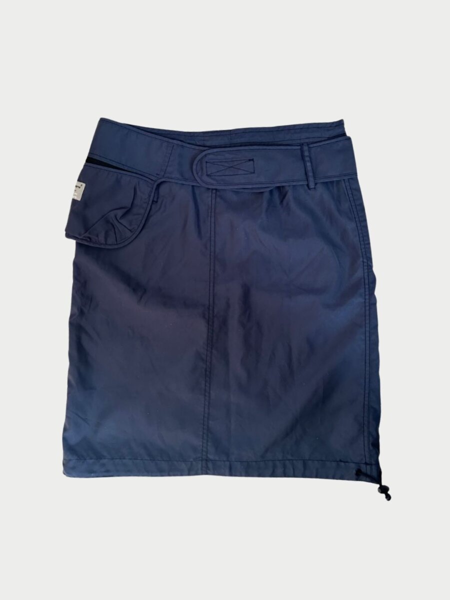 Navy Utility Skirt with Belt